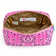 Load image into Gallery viewer, Ellison+Young Bandana Cosmetic Case, Everyday Travel Pouch: Classic Red