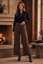 Load image into Gallery viewer, High Rise Twill Wide-Leg Pants : BORDEAUX WINE / L