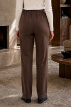 Load image into Gallery viewer, High Rise Twill Tailored Pants: BLACK NOIR / L