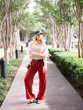Load image into Gallery viewer, Kathryn Classic Button-Up, Red Stripes: Red / S