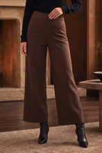 Load image into Gallery viewer, High Rise Twill Wide-Leg Pants : BORDEAUX WINE / L