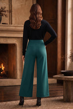 Load image into Gallery viewer, High Rise Twill Wide-Leg Pants : BORDEAUX WINE / L