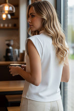 Load image into Gallery viewer, Evelyn Mock Neck Tank - Off White
