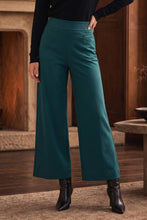 Load image into Gallery viewer, High Rise Twill Wide-Leg Pants : BORDEAUX WINE / L
