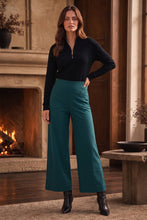 Load image into Gallery viewer, High Rise Twill Wide-Leg Pants : BORDEAUX WINE / L
