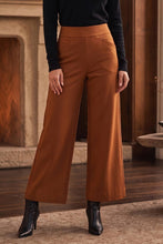Load image into Gallery viewer, High Rise Twill Wide-Leg Pants : BORDEAUX WINE / L
