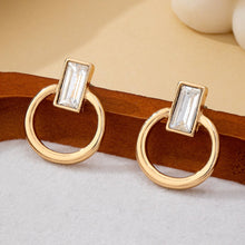 Load image into Gallery viewer, Crystal Cut Door Knocker Earrings | 80E62187: Gold
