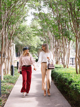 Load image into Gallery viewer, Kathryn Classic Button-Up, Red Stripes: Red / S
