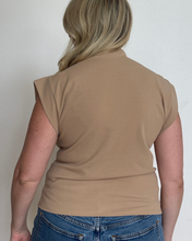 Load image into Gallery viewer, Evelyn Mock Neck Tank - Beige
