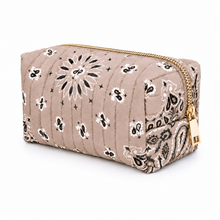 Load image into Gallery viewer, Ellison+Young Bandana Cosmetic Case, Everyday Travel Pouch: Classic Red

