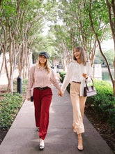 Load image into Gallery viewer, Kathryn Classic Button-Up, Red Stripes: Red / S
