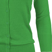 Load image into Gallery viewer, Women's 3/4 Sleeve Crewneck Knit Cardigan Sweater CO079M: PEACH BEIGE / S
