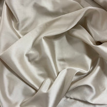 Load image into Gallery viewer, close up of champagne colored satin shirt
